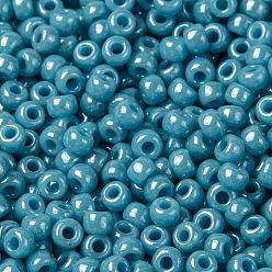 (RR2470) Opaque Turquoise Green Luster MIYUKI Round Rocailles Beads, Japanese Seed Beads, (RR2470) Opaque Turquoise Green Luster, 8/0, 3mm, Hole: 1mm, about 422~455pcs/bottle, 10g/bottle