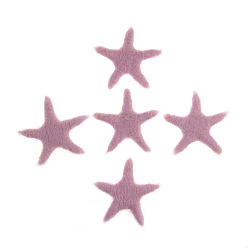 Flamant Accessoires d'ornement en feutre de laine faits à la main en forme d'étoile de mer, pour bricolage enfants élastique à cheveux arbre de Noël, flamant, 70mm