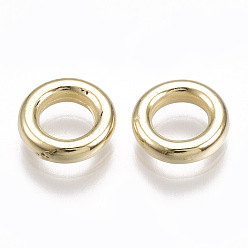 Light Gold CCB Plastic Linking Ring, Light Gold, 8x2mm, Inner Diameter: 4mm