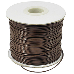 Saddle Brown Korean Waxed Polyester Cord, Bead Cord, Saddle Brown, 1.2mm, about 185yards/roll