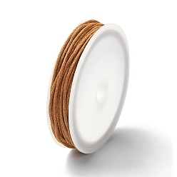 Sienna 6.8M Waxed Cotton Cords, Multi-Ply Round Cord, Macrame Artisan String for Jewelry Making, Sienna, 1mm, about 7.44 Yards(6.8m)/Roll