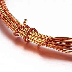Dark Orange Round Aluminum Craft Wire, for Beading Jewelry Craft Making, Dark Orange, 20 Gauge, 0.8mm, 10m/roll(32.8 Feet/roll)