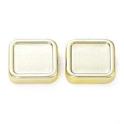 Golden Acrylic Beads, CCB Plastic Beads, Square, Golden, 14x12.5x4mm, Hole: 2mm