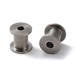 Stainless Steel Color 303 Stainless Steel Beads, Column, Stainless Steel Color, 6x6mm, Hole: 1.8mm
