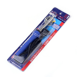 Blue Electric Soldering Irons, with Plastic Handle, Type A Plug(US Plug), Blue, 230x27mm