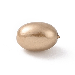 Bois Solide Perles de nacre en plastique ABS, ovale, burlywood, 11x7.5mm, Trou: 1.6mm, environ1724 pcs / 500 g