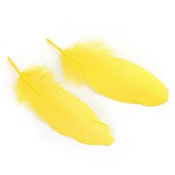 Amarillo Accesorios del traje de plumas de ganso, teñido, amarillo, 160~215x36~47 mm