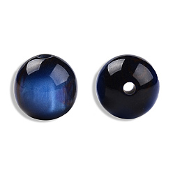 Azul Royal Abalorios de resina, de piedras preciosas de imitación, rondo, azul real, 13.5x13 mm, agujero: 2~2.3 mm