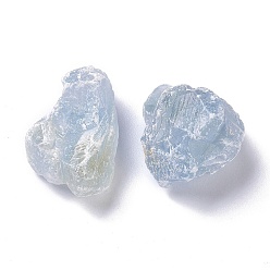 Celestite Rough Raw Natural Celestite/Celestine Beads, for Tumbling, Decoration, Polishing, Wire Wrapping, Wicca & Reiki Crystal Healing, No Hole/Undrilled, Nuggets, 17~26x14~18.5x9.5~14mm, about 15pcs/100g