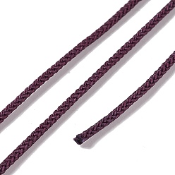 Púrpura Hilos de nylon trenzado, teñido, cuerda de anudar, para anudar chino, artesanía y joyería, púrpura, 1.5 mm, aproximadamente 13.12 yardas (12 m) / rollo