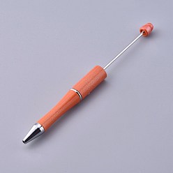 Темно-Оранжевый Пластиковые шариковые ручки, шариковая ручка с черными чернилами, для украшения ручки своими руками, темно-оранжевый, 144x12 мм, средний полюс: 2мм