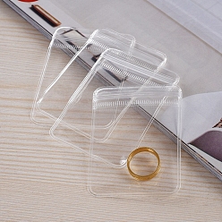 Clear 50Pcs Soft Plastic Zip Lock Bags, Top Seal Bags for Jewelry Storage, Rectangle, Clear, 13x9cm, Unilateral Thickness: 5.1 Mil(0.13mm)