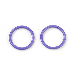 Medium Purple Iron Jump Rings, Open Jump Rings, Medium Purple, 18 Gauge, 10x1mm, Inner Diameter: 8mm