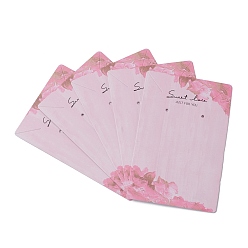 Flower Coated Paper Bracelet Display Cards, Rectangle, Floral Pattern, 9.1x6x0.04cm