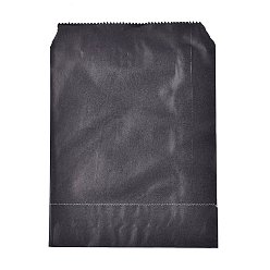 Noir Sacs en papier kraft écologiques, sacs-cadeaux, sacs à provisions, rectangle, noir, 18x13x0.02 cm