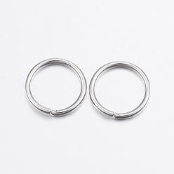 Color de Acero Inoxidable 304 de acero inoxidable anillos del salto abierto, color acero inoxidable, 12x1.2 mm, diámetro interior: 10 mm