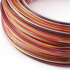 Colorful Round Aluminum Wire, for Jewelry Making, Colorful, 18 Gauge, 1mm, about 180.44 Feet(55m)/roll