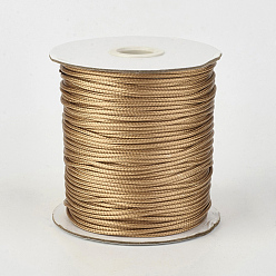 BurlyWood Eco-Friendly Korean Waxed Polyester Cord, BurlyWood, 1mm, about 169.51~174.98 Yards(155~160m)/Roll