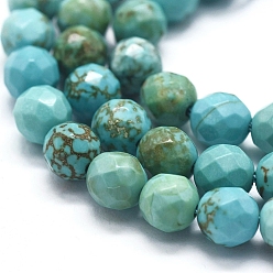Howlite Natural Magnesite Beads Strands, Dyed & Heated, Round, 6mm, Hole: 0.8mm, about 65pcs/Strand, 15.35 inch(39cm)
