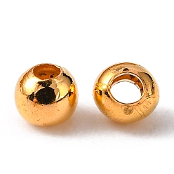 Oro Hierro granos del espaciador, sin plomo y cadmio, dorado, 2.5x2 mm, agujero: 1.2 mm