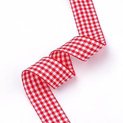 Rouge Ruban polyester, ruban tartan, rouge, 1/4 pouce (6 mm), environ 50 yards / rouleau (45.72 m / rouleau)