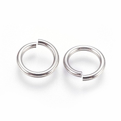 Stainless Steel Color 304 Stainless Steel Open Jump Rings, Stainless Steel Color, 11.5x1.6mm, Inner Diameter: 8mm, 500pcs/bag