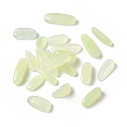 New Jade Natural New Jade Beads, No Hole/Undrilled, Nuggets, 16~33x8~12x6~8.5mm, about 150pcs/500g