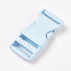 Light Blue PP Plastic Side Release Buckles, Survival Bracelet Clasps, Light Blue, 65x32x12mm, Hole: 4x25mm