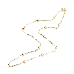Настоящее золото 18K Ожерелье из латунных спутниковых цепей для женщин, без кадмия и без свинца, реальный 18 k позолоченный, 17.40 дюйм (44.2 см)