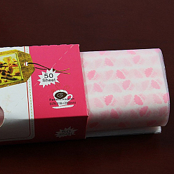 Colorful Disposable Cake Food Wrapping Paper, Greaseproof Paper, Cake Style, Colorful, 25x21.8cm, 50pcs/box