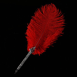 Roja Pluma sumergida pluma caligrafía tinta pluma, con cabeza de aleación, rojo, 250~300 mm