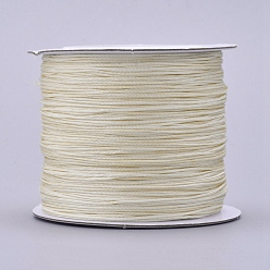 Limón Chiffon Hilo de nylon, cable de la joyería de encargo de nylon para la elaboración de joyas tejidas, gasa de limón, 0.6 mm, aproximadamente 142.16 yardas (130 m) / rollo