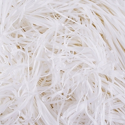 Humo Blanco Relleno de trituración de papel de corte arrugado de rafia, para envolver regalos y llenar canastas de pascua, whitesmoke, 2~3 mm, 30 g / bolsa