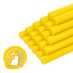 Желтый Сургучные палочки, для ретро старинные сургучной печати, желтые, 135x11 мм