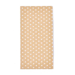 Bisque Eco-Friendly Polka Dot Pattern Kraft Paper Bags, Gift Bags, Shopping Bags, Rectangle, Bisque, 18x9x6cm