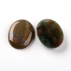 Indian Agate Oval Natural Indian Agate Cabochons, 40x30x8mm