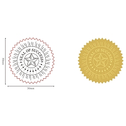 Star Self Adhesive Gold Foil Embossed Stickers, Medal Decoration Sticker, Star Pattern, 5x5cm