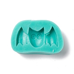 Random Color DIY Bat Food Grade Silicone Molds, Fondant Molds, for Chocolate, Candy, UV Resin & Epoxy Resin Halloween Ornament Making, Random Color, 25x39.5x10mm, Inner Diameter: 15x31.5mm