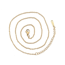 Doré  304 collier de chaînes de câbles en acier inoxydable pour hommes femmes, or, large: 1.5 mm, 15.75 pouce (40 cm)