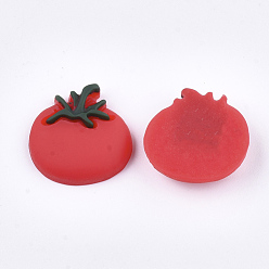 Red Resin Cabochons, Tomato, Red, 19x20x5mm