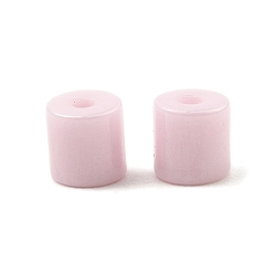 Pink Perles en céramique de zircone biocéramiques, sans nickel  , pas de décoloration et hypoallergénique, colonne, rose, 5x4.5~5mm, Trou: 1.4mm