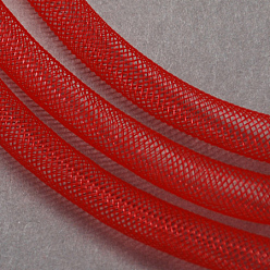 Red Plastic Net Thread Cord, Red, 4mm, 50Yards/Bundle(150 Feet/Bundle)