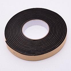 Black Strong Adhesion EVA Sponge Foam Rubber Tape, Anti-Collision Seal Strip, Black, 25x4mm, 5m/roll