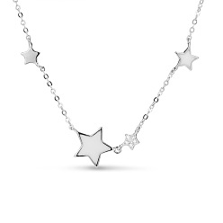Platine Shegrace collier en argent sterling 925 tendance à chaud, avec des étoiles de l'émail, platine, 15.7 pouce (40 cm)