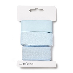 Светло-Голубой 9 ярдов 3 стилей полиэфирной ленты, для поделок своими руками, бантики для волос и украшение подарка, небесно-голубая цветовая палитра, Небесно-голубой, 1~1-1/8 дюйм (25~28 мм), около 3 ярдов / стиль