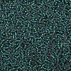 (270F) Matte Teal Lined Crystal Круглые бусины toho, японский бисер, (270 f) кристалл с матовой подкладкой из бирюзового цвета., 8/0, 3 мм, отверстие : 1 мм, Около 1110 шт / 50 г