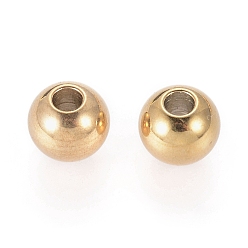 Golden Ion Plating(IP) 202 Stainless Steel Rondelle Spacer Beads, Golden, 8x6~7mm, Hole: 3mm