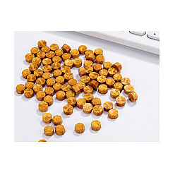 Dark Goldenrod Sealing Wax Particles, for Retro Seal Stamp, Octagon, Dark Goldenrod, 9mm, about 1500pcs/500g