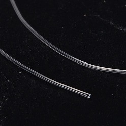 Прозрачный Корейская эластичная эластичная нить с круглыми кристаллами, для браслетов изготовление ювелирных изделий из драгоценных камней ремесло из бисера, прозрачные, 0.6 мм, около 284.33 ярдов (260 м) / рулон