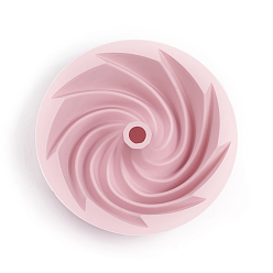 Pink Moldes de silicona de grado alimenticio, moldes de fondant, moldes para hornear, para decoración de pasteles diy, chocolate, caramelo, fabricación de joyas de resina uv y resina epoxi, buñuelo, rosa, 161x55.5 mm, interior: 135 mm, agujero: 14.5 mm
